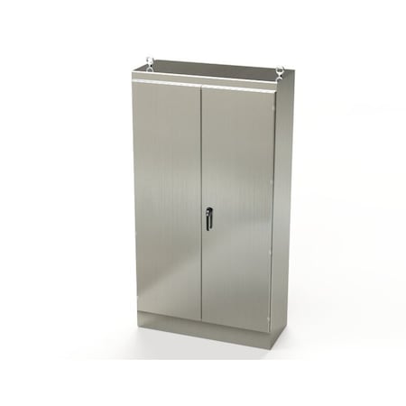 Saginaw Control & Engineering 3 Point Latch with Padlock/Keylock Handle Electrical Enclosures, 90 in H, 20 in D, 48 in W SCE-904820SSFSD